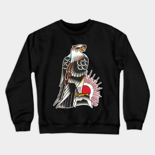 Sunrise Eagle Tattoo Design Crewneck Sweatshirt